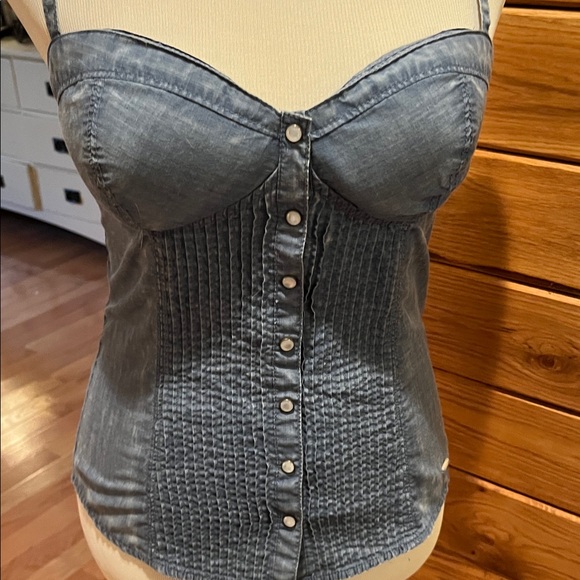 Guess Blue Camisole with Button Detail - Picture 5 of 5